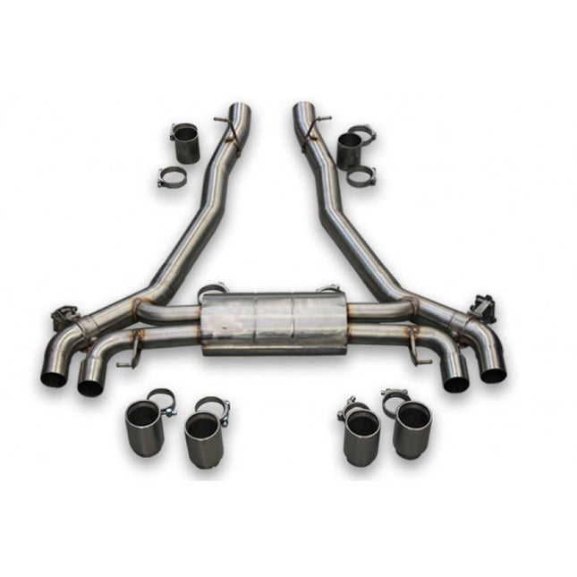 Tubi Style TSBMWM5C18.001.AV Cat-Back Exhaust for BMW M5 F90 with OE Electric Valve (No Tips)