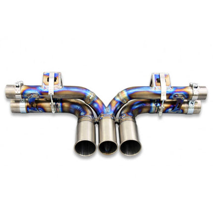 Tubi Style Titanium Central Straight Pipes for Porsche 991 GT3
