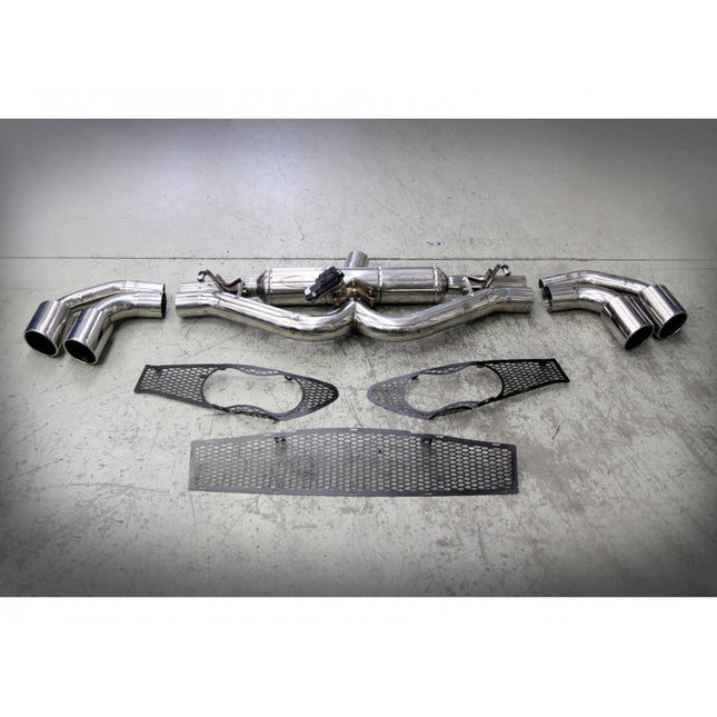 Tubi Style TSALF4C13.051.VC Quad-Tip Exhaust System with ExCU and Grids for Alfa Romeo 4C
