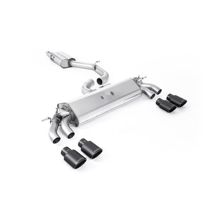 Milltek SSXAU778 Cat-Back Exhaust for Audi S3 3-Door 8V.2 Cerakote Black Oval