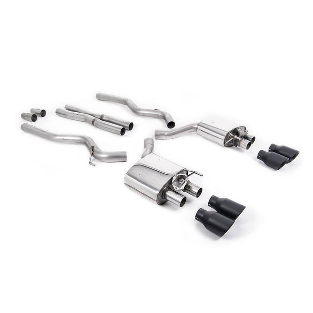 Milltek SSXFD283 Cat-Back Exhaust for Ford Mustang 5.0 V8 GT S550 Facelift Cerakote Black GT100
