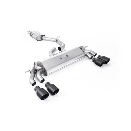 Milltek SSXAU774 Particulate Filter-Back Cerakote Black Exhaust for Audi S3 2.0 TFSI quattro 3-Door 8V.2