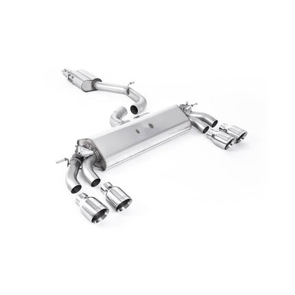 Milltek SSXAU775 Cat-Back Quad GT100 Polished Tips for Audi S3 2.0 TFSI quattro 3-Door 8V.2 GPF