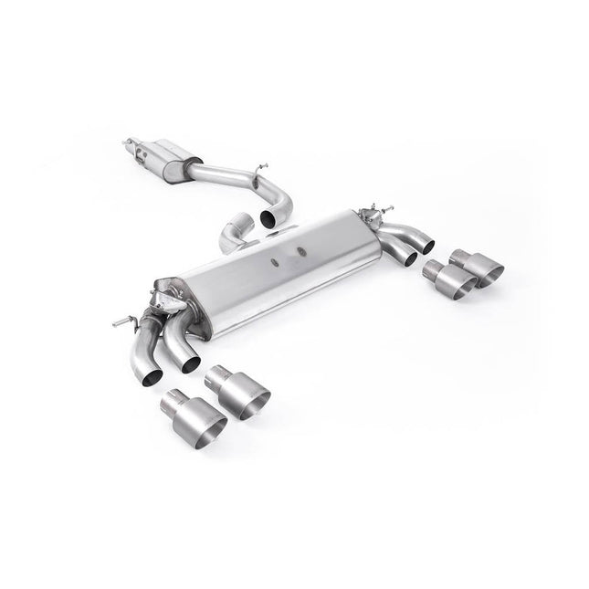 Milltek SSXAU776 Cat-Back Exhaust for Audi S3 2.0 TFSI Quattro 3-Door 8V.2 Brushed Titanium GT100