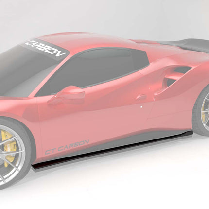 Ferrari 488 GTB Coupe carbon fibre side skirts CT Design