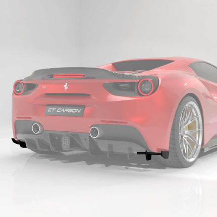 Ferrari 488 GTB carbon fibre diffuser rear view