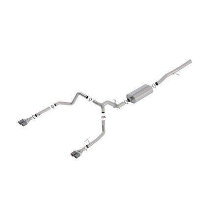 Borla 140772CF Touring Cat-Back Exhaust for GMC Sierra 1500 6.2 V8 Carbon Fiber Tips