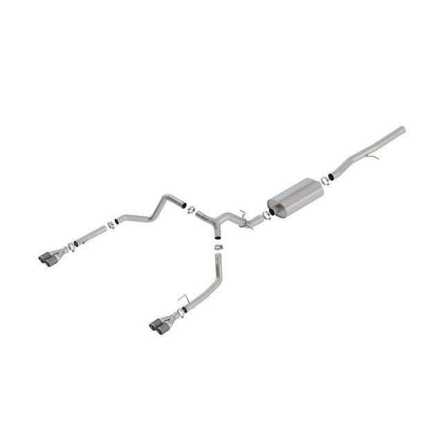 Borla 140772CF Touring Cat-Back Exhaust for GMC Sierra 1500 6.2 V8 Carbon Fiber Tips
