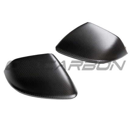 Matte carbon fibre mirror cap detail