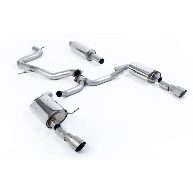 Milltek SSXVW610 Cat-Back Exhaust with Brushed Titanium Tips for VW Jetta GLI Mk7