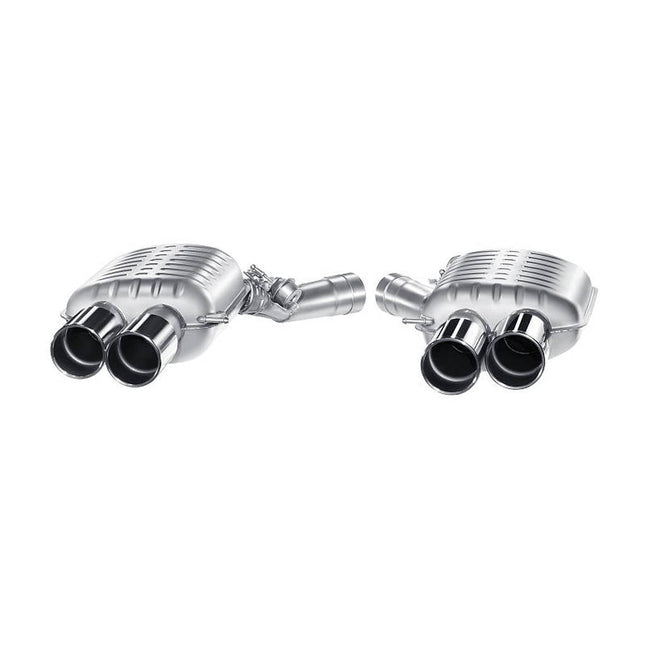 Eisenmann Rear Muffler with Polished Tips (4x102, with Valves) for BMW F10 M5 - B5426.01024