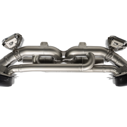 Akrapovic Slip-On Race Line Titanium Exhaust for Porsche 911 Carrera /S/4/4S/GTS/Cabriolet/Targa/Dakar 992 2019-2024 (S-PO/T/8) - Black Coated Tips