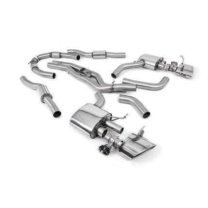 Milltek Sport Cat-Back Exhaust with Active Valves and Polished Oval Tips for Audi RS6 C8 and RS7 C8 (SSXAU942)