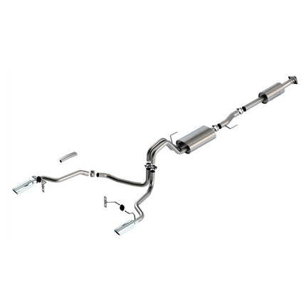 BORLA Cat-Back Exhaust S-Type Chrome for Ford F-150 3.3L V6 2021+ (140878)