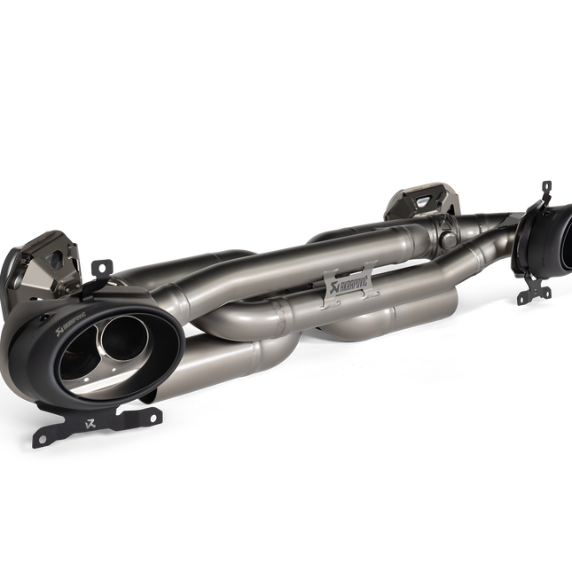 Akrapovic Slip-On Race Line Titanium Exhaust for Porsche 911 Carrera /S/4/4S/GTS/Cabriolet/Targa/Dakar 992 2019-2024 (S-PO/T/8) - Black Coated Tips
