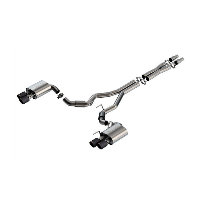 Borla 140969CFBA Cat-Back S-Type Exhaust with Carbon Fiber Tips for Ford Mustang GT S650 5.0L V8 (2024+)