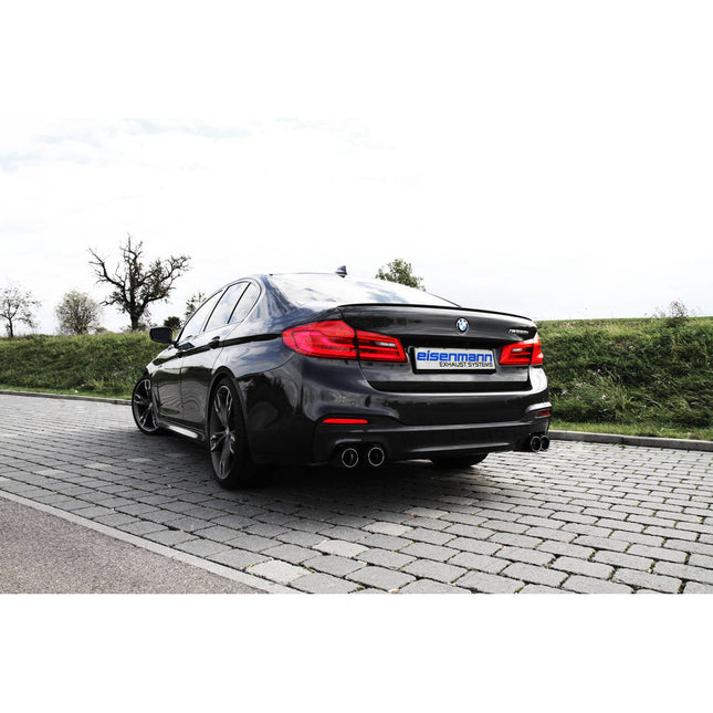Eisenmann Sport Rear Muffler 4x90mm (Black Anodized Aluminium) for BMW M550i xDrive (G30) Sedan - B5459.00904.22