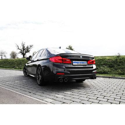 Eisenmann Sport Rear Muffler with 4 x 90mm Carbon Chrome Tips for BMW M550i xDrive G30 Sedan (B5459.00904.CS)