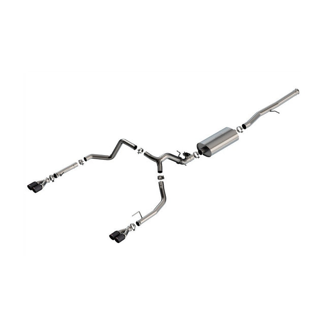 Borla 140991CFBA Cat-Back Touring Exhaust with Carbon Fiber Tips for Chevrolet Silverado 1500 / GMC Sierra 1500 (2024)