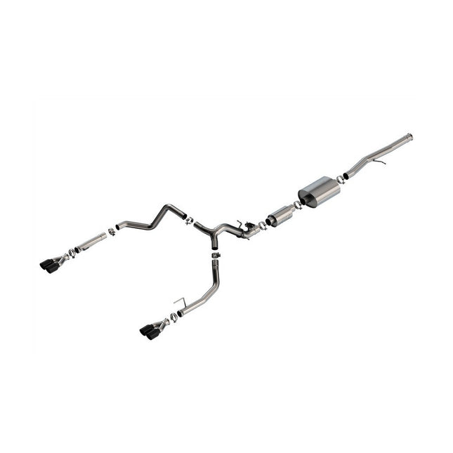 Borla 140994BC S-Type Cat-Back Exhaust with Black Chrome Tips for Chevrolet Silverado 1500 / GMC Sierra 1500 (2024)
