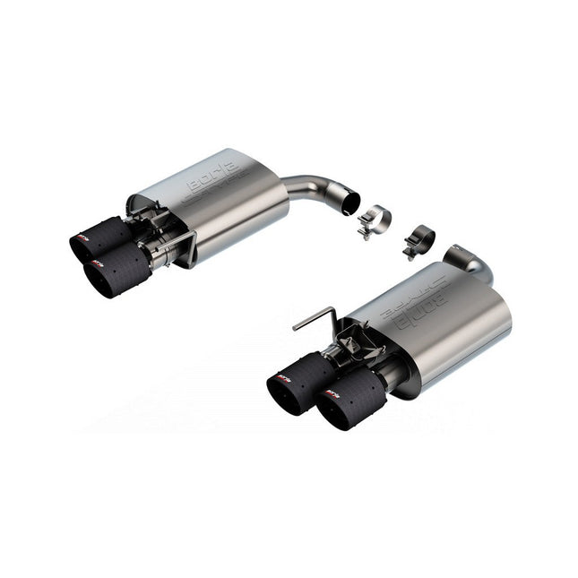 Borla 11985CFBA Axle-Back S-Type Sport Exhaust with Carbon Fiber Tips for Ford Mustang GT S650 5.0L V8 (2024+)