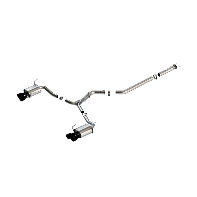 Borla 140595CB S-Type Cat-Back Exhaust with Black Coated Tips for Subaru WRX / WRX STI Sedan (2015-2021)