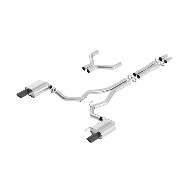 Borla 140630BC ATAK Cat-Back Exhaust with Black Chrome Tips for Ford Mustang GT 5.0 V8 (2015-2017)