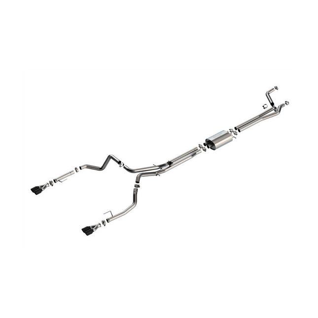 Borla 141000BC S-Type Cat-Back Exhaust with Black Chrome Tips for Chevrolet Silverado 1500 and GMC Sierra 1500 6.2L V8 (2024)