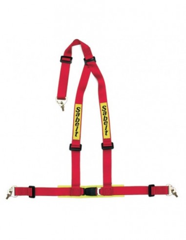 Sabelt Clubman Series 3-Point Racing Harness, Red