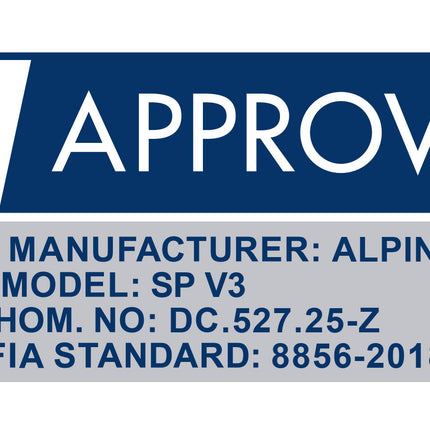 Alpinestars SP v3 FIA 8856-2018 homologation