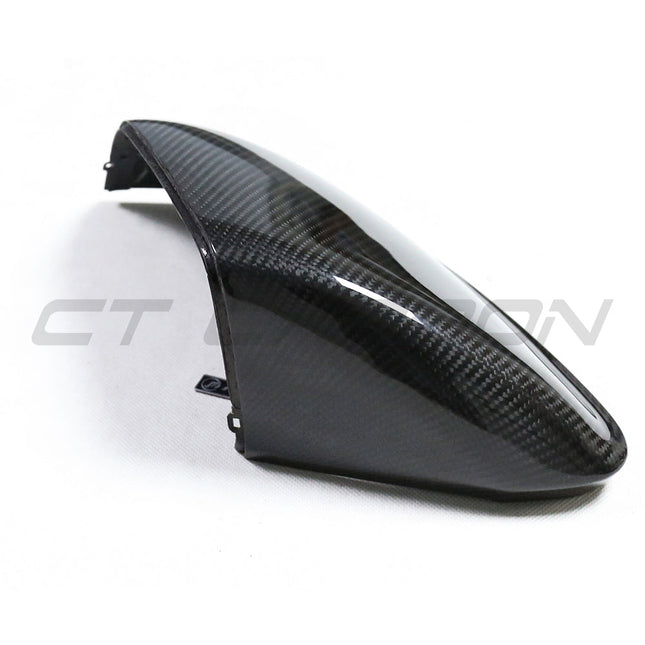 Pre-preg carbon fibre mirror detail shot