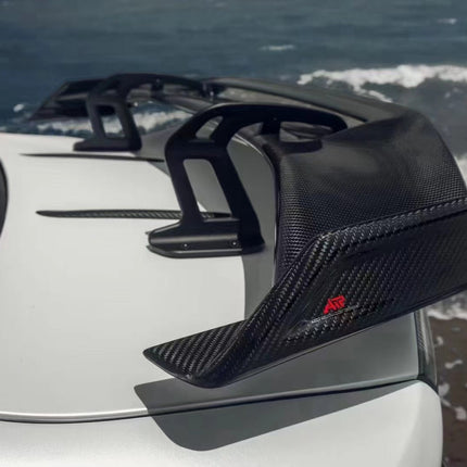Armor Extend Dry Carbon Fiber Swan Neck Rear Wing Spoiler