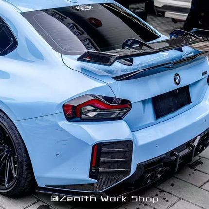 Armor Extend Dry Carbon Fiber Swan Neck Rear Wing Spoiler (Universal Fitment), view 2