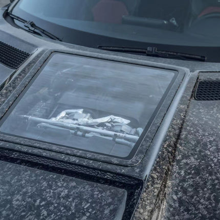 CMST Black Series Style Carbon Fiber Hood with Clear View Glass for Mercedes-AMG GT / GT S / GT C / GT R C190, image 11