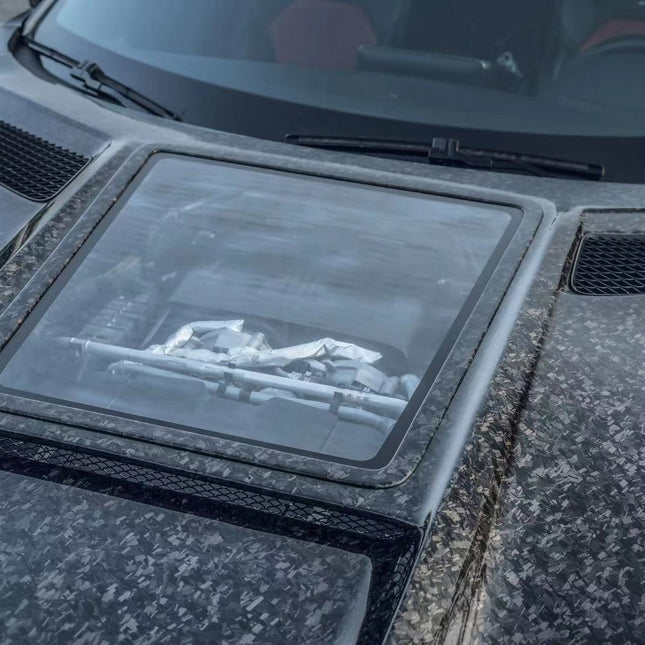 CMST Black Series Style Carbon Fiber Hood with Clear View Glass for Mercedes-AMG GT / GT S / GT C / GT R C190, image 11