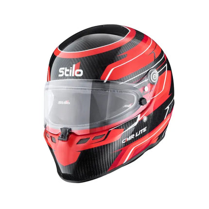 Stilo ST6 CMR Lite Carbon Karting Helmet, Red Carbon Graphic