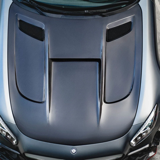 CMST Black Series Style Carbon Fiber Hood for Mercedes-AMG GT / GT S / GT C / GT R C190, image 5