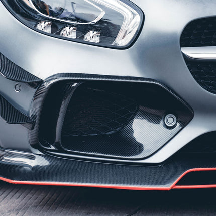 CMST Carbon Fiber Front Bumper Canards for Mercedes-AMG GT / GT S C190 2015-2017, image 4