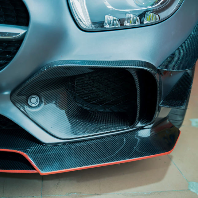 CMST Carbon Fiber Front Intake Vent Trim Covers for Mercedes-AMG GT / GT S C190 2015-2017, image 11