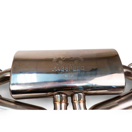 Fabspeed Lamborghini Urus valved cat-back exhaust, muffler detail