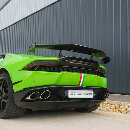 CT Carbon Huracan carbon fibre spoiler wing detail