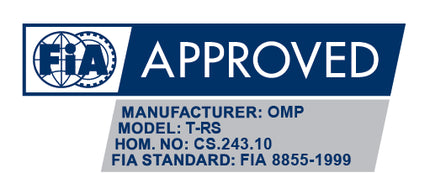OMP TRS-E SKY FIA homologation label
