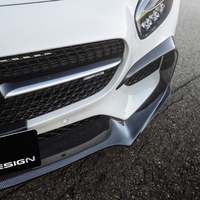 Future Design RT Style Carbon Fiber Front Lip Splitter for Mercedes-AMG GT / GT S / GT C C190, image 13