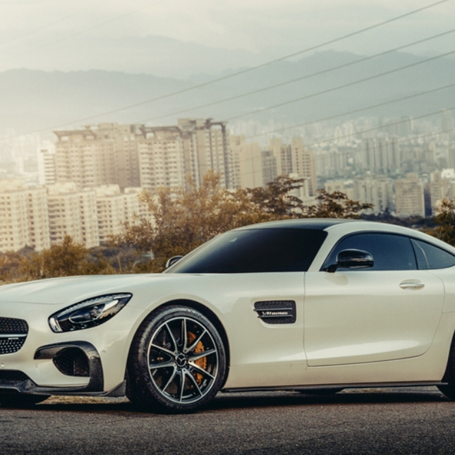Future Design RT Style Carbon Fiber Front Lip Splitter for Mercedes-AMG GT / GT S / GT C C190, image 10