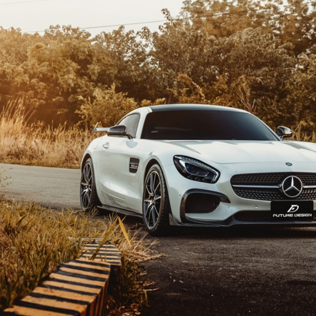 Future Design RT Style Carbon Fiber Front Lip Splitter for Mercedes-AMG GT / GT S / GT C C190, image 11