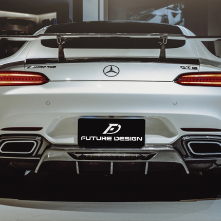 Future Design RT Style Carbon Fiber Rear Diffuser for Mercedes-AMG GT / GT S / GT C C190, image 2