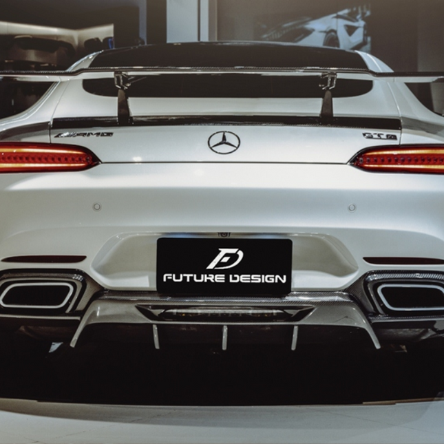 Future Design RT Style Carbon Fiber Rear Diffuser for Mercedes-AMG GT / GT S / GT C C190, image 2