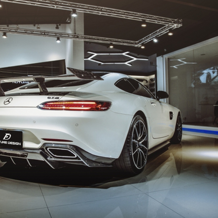 Future Design RT Style Carbon Fiber Rear Diffuser for Mercedes-AMG GT / GT S / GT C C190, image 5