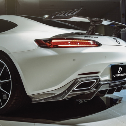 Future Design RT Style Carbon Fiber Rear Diffuser for Mercedes-AMG GT / GT S / GT C C190, image 6