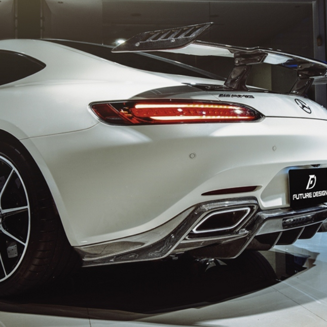 Future Design RT Style Carbon Fiber Rear Diffuser for Mercedes-AMG GT / GT S / GT C C190, image 6